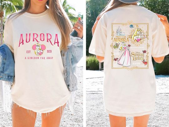 Retro Aurora Princess Comfort Color Shirt, Sleeping Beauty Shirt, Vintage Disney Princess Shirt, Disney Aurora Shirt, Disney Girl Trip Shirt