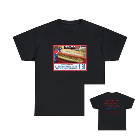 Costco Hot Dog Shirt, Tiktok Viral, 1.50 Costco Hot Dog, Costco Hot Dog T Shirt, Cotton Short Sleeve Tee, Music Lover Gift