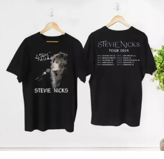 Graphic Stevie Nicks Tour 2024 Shirt, Stevie Nicks Concert T-Shirt, Cotton Short Sleeve Tee, Music Lover Gift