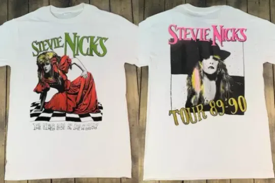 Stevie Nicks Other Side of the Mirror Tour 1989-1990 T-Shirt, Cotton Short Sleeve Tee, Music Lover Gift