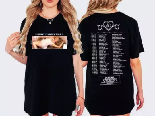 Sabrina Carpenter Shirt, Short 'N Sweet Tour 2024 Shirt, Unisex Fan Shirt | Cotton Short Sleeve Shirt | Music Casual Tee