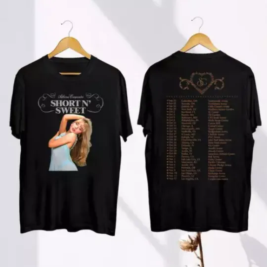 2024 Sabrina Carpenter Tour Shirt, Sabrina Carpenter Short N Sweet 2024 Concert | Cotton Short Sleeve Shirt | Music Casual Tee