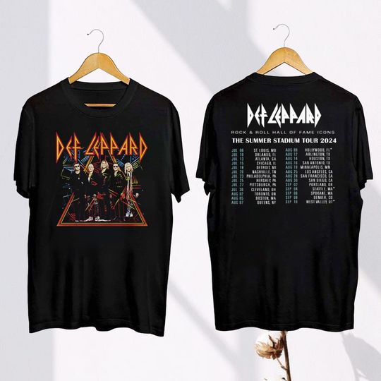 2024 Def Leppard And Journey Tour Shirt, Def Leppard Summer Stadium Tour 2024, Journey Tour 2024 Shirt, Def Leppard And Journey Fan Gift