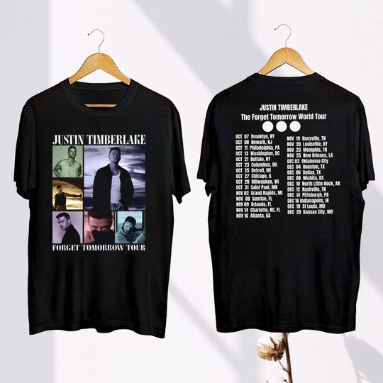 Justin Timberlake Forget Tomorrow 2024 Tour Shirt, Justin Timberlake Fan Shirt, Justin Timberlake Merch,  Justin Timberlake Graphic Shirt
