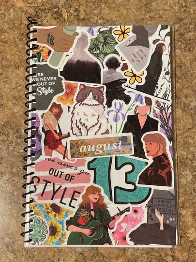 Taylor Inspired Collage Notebook, Taylor Notebook, taylor version Notebook, Taylor Merch, Gift for taylor version