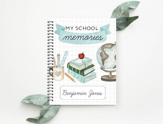School Memories Journal, School Book, My school memories, School days, School Scrapbook, School Album, School Album & Journal, EC1A