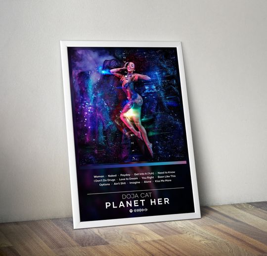 Doja Cat Poster Print | Planet Her Poster | Album Poster Print | 4 Colors | Wall Decor Posters | Album Cover | Pop Music Poster | Music Gift