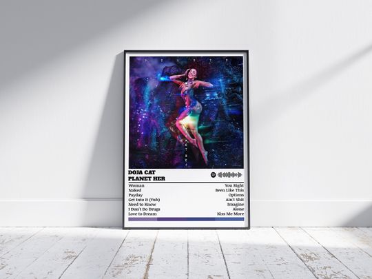 Doja Cat Poster Print | Planet Her Poster | Music Poster | Album Cover Poster | Wall Decor | Music Gift | Room Decor