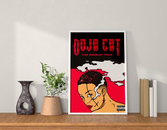 Discover Doja Cat The scarlet tour poster  Unframed Poster, Available in 7 sizes, Pop Culture Wall Art