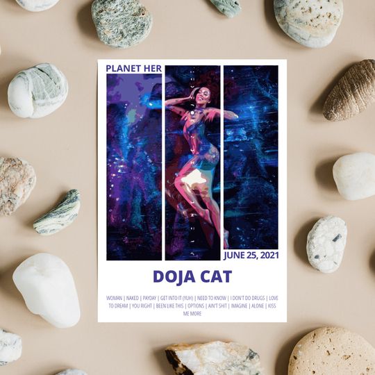 Doja Cat Poster | Planet Her | Album Cover | Album Poster | Music Poster | Music Prints | Wall Art | Wall Dcor
