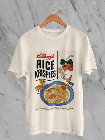 Rice Krispies Shirt, Gag Comfortable Short Sleeve Sports Tee for Men, Women, Kids, Retro Gift Top