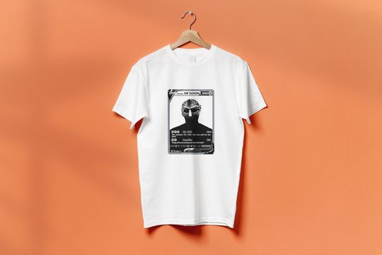 MF Dooom Card T-shirt Unisex short sleeves graphic T-shirt, Multiple colors shirt, trending shirt, hiphop fan gift