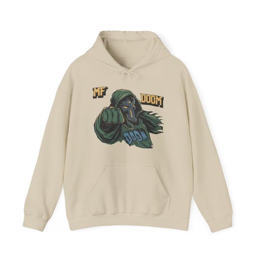 MF Dooom Hoodie Vintage Style - Retro Rap Legend Underground Graphic Hooded Sweatshirt Perfect Gift for fans of Hip Hop and Streetwear