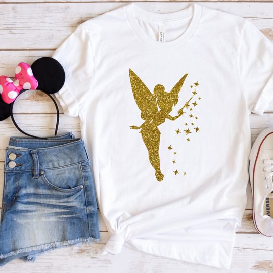 Tinkerbell Shirt, Tinkerbell Glitter Shirt, Peter Pan Shirt, Fairy Shirt, Disney Shirt