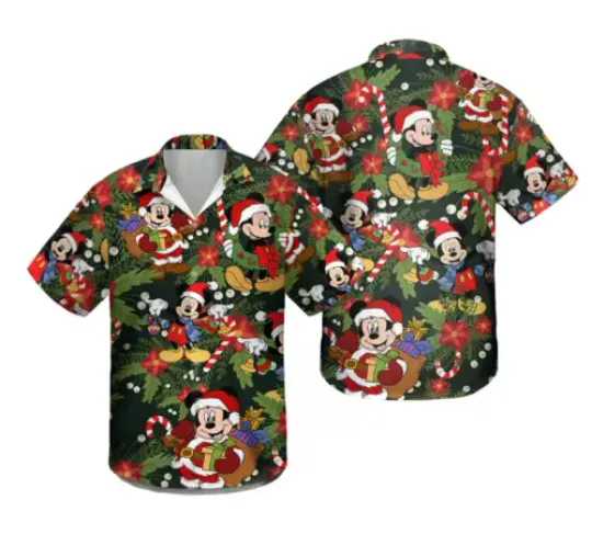 Mickey Disney Christmas 3D HAWAII SHIRT HALLOWEEN GIFT CHRISTMAS GIFT