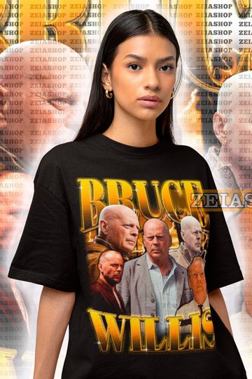 Retro Bruce Willis T-shirt - Bruce Willis T-shirt- Bruce Willis Fan Merch - Bruce Willis Homage - Bruce Willis Vintage Tee