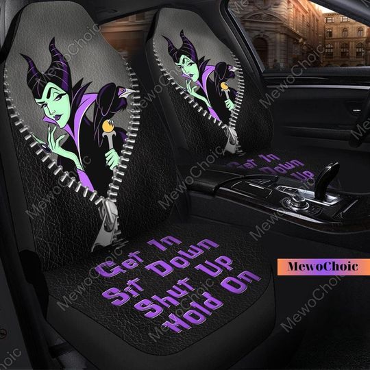 Maleficent Car Seat Covers, Disney Villain Car, Maleficent Car Decor
