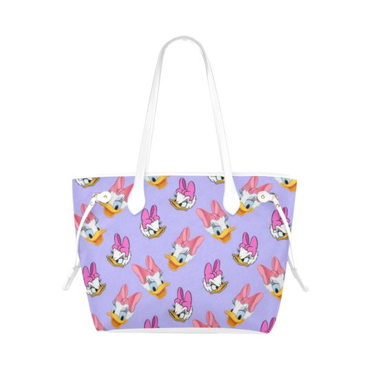 Daisy Duck Leather Tote Bag | Gift For Women | Gift For Teacher | Cartoon Leather