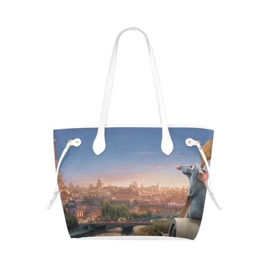 Ratatouille Leather Tote Bag | Gift For Women | Gift For Teacher | Cartoon Leather