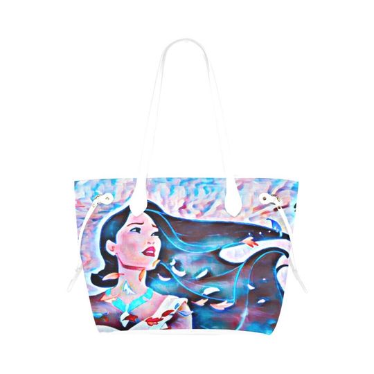 Pocahontas Leather Tote Bag | Gift For Women | Gift For Teacher | Cartoon Leather