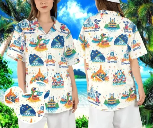 Tokyo Disneyland 3D HAWAII SHIRT CHRISTMAS GIFT