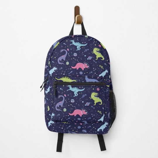 Space Dinosaurs in a Purple Sky Backpack