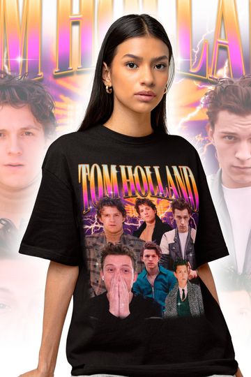 Tom Holland Retro 90s Shirt - Tom Holland Shirt- Tom Holland Fan Gift - Tom Holland Merch - Tom Holland Unisex Shirt