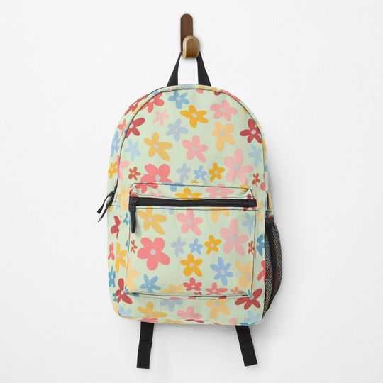 Pastel colour floral design (colour palette, color palete) Backpack