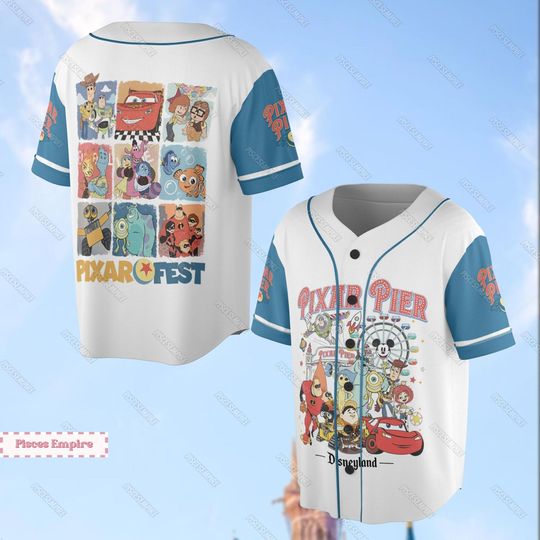 Pixar Pier Baseball Shirt, Disney Pixar Cars Jersey Shirt, Toy Story Shirt, Disney Pixar Cars Shirt, Disneyland Pixar Shirt