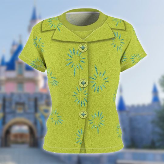 Joy Pajamas Costume T-Shirt, Inside Out Inspired Cosplay Costume Tee, Emotion Character All Over Print Shirt, Halloween 3D Cosplay T-Shirt