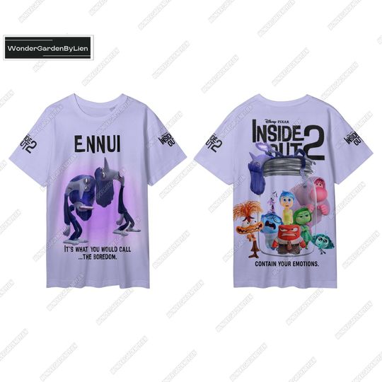 Inside Out Ennui 3D Shirt, Inside out Friends Team T-Shirt, Disney Pixar Inside Out Ennui Tee, Inside Out Ennui Unisex Shirt For Her