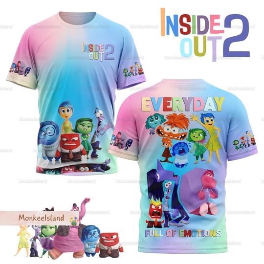 Inside Out 2 Shirt, Disney Inside Out Movie Shirt, Inside Out Pixar Shirt, Everyday Full Of Emotions Shirt, Disney Pixar Shirt