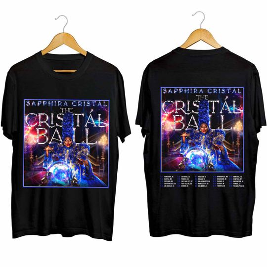 Sapphira Cristl - The Cristl Ball Tour 2024 Double Sided Shirt, Sapphira Cristl Fan Shirt, Gift for Fan, Comfortable Short Sleeve Tee for Men, Women, Kids