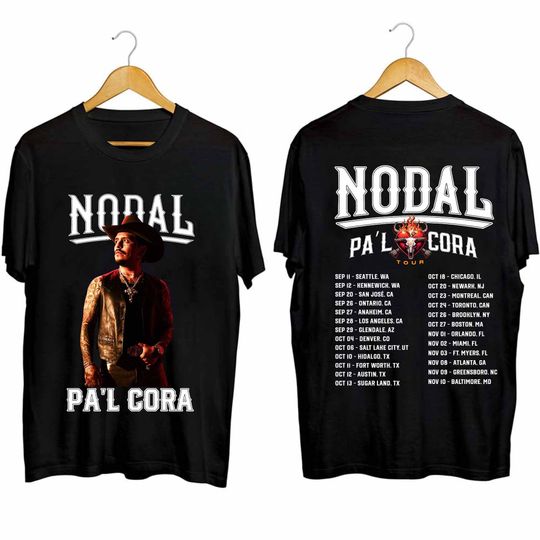 Christian Nodal - Pal Cora Tour 2024 Shirt, Christian Nodal Fan Shirt, Gift for Fan, Comfortable Short Sleeve Tee for Men, Women, Kids