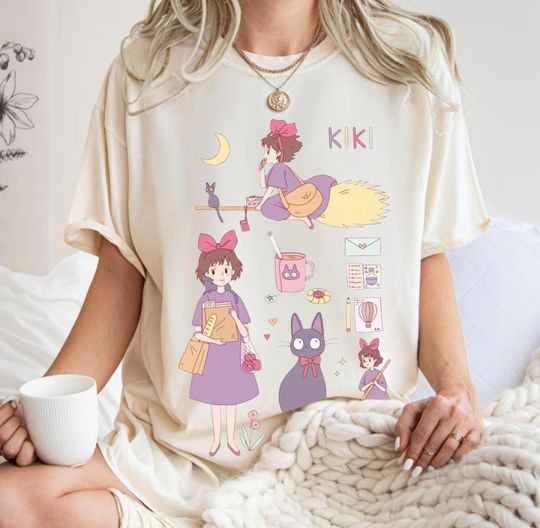 kikis delivery service tshirt, kikis delivery service shirt, kiki shirt, ghibli tshirt, Ghibli shirt, Studio ghibli, Hayao Miyazaki, Kiki