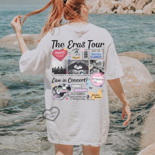 pittsburgh night 2 retro tee | comfort colors | tour | female rage | merch | eras | mirrorball | it was rare | tour shirt | in my era