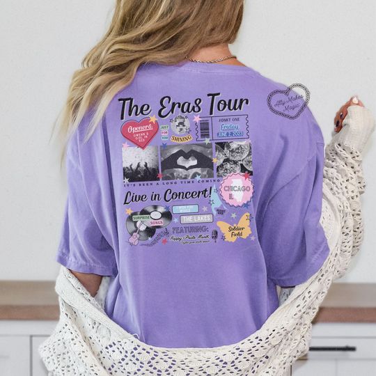 chicago night 1 retro tee | comfort colors | tour | female rage | merch | eras | mirrorball | it was rare | tour shirt | in my era