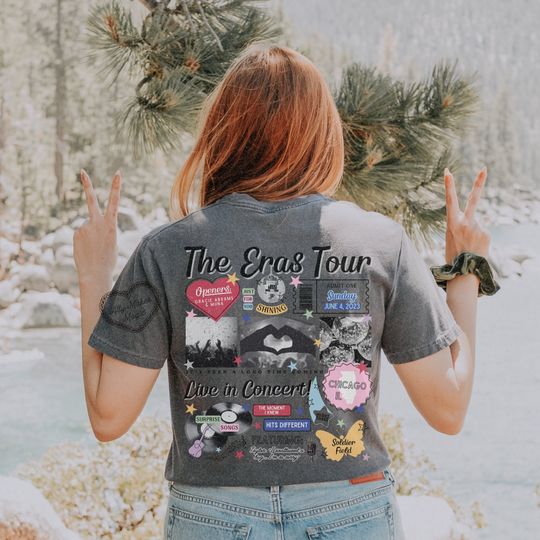 chicago night 3 retro tee | comfort colors | tour | female rage | merch | eras | mirrorball | it was rare | tour shirt | in my era