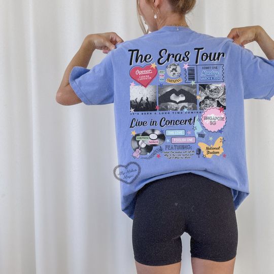 singapore night 3 retro tee | comfort colors | tour | female rage | merch | eras | mirrorball | it was rare | tour shirt | in my era