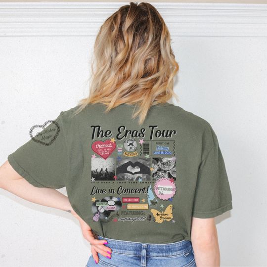 pittsburgh night 1 retro tee | comfort colors | tour | female rage | merch | eras | mirrorball | it was rare | tour shirt | in my era