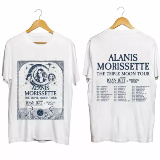 Alanis Morissette The Triple Moon Tour 2024 Shirt | Cotton Short Sleeve Tee | Summer Casual Shirt