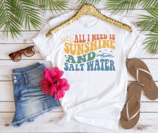 All I Need Is Sunshine Retro Summer unisex short sleeves t-shirt, Multiple colors full size S-5XL shirt, Trending summer gift