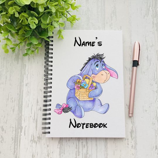 Personalised Eeyore | Winnie The Pooh Notebook | Gift | Any Name | Present | Birthday | Gift | Celebration | Teacher