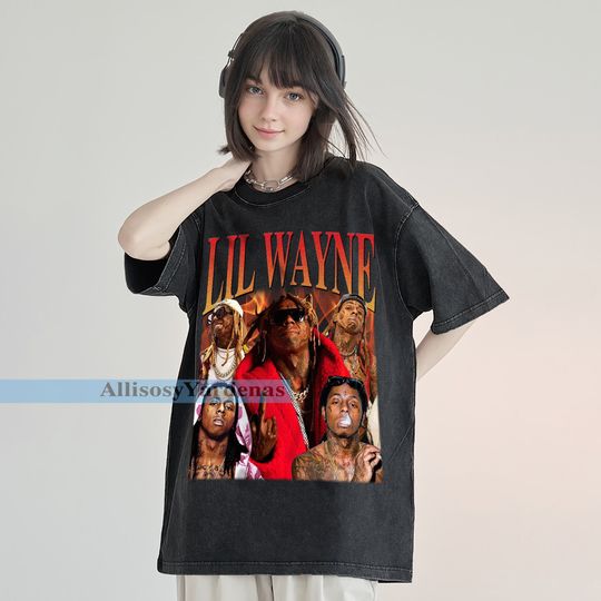 Lil Wayne Vintage T-Shirt, Point guard/Shooting guard Homage Graphic Unisex Short Sleeve, Bootleg Retro 90's Fans Washed Hoodie Gift