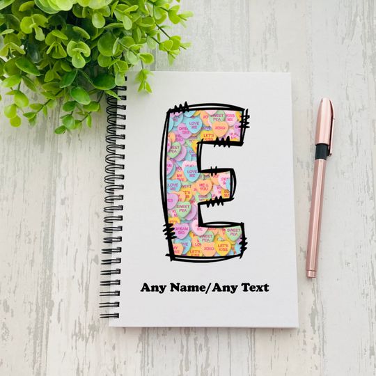 Personalised Candyheart Letters Notebook | Gift | Any Name | Present | Birthday | Gift | Celebration