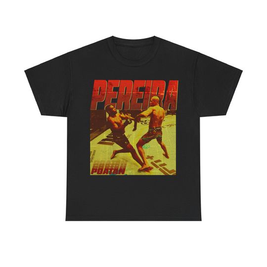 Alex Pereira Poaton UFC 300 Heavy Cotton Tee Unisex short sleeves heavy cotton T-shirt, Multiple colors full size S-5XL