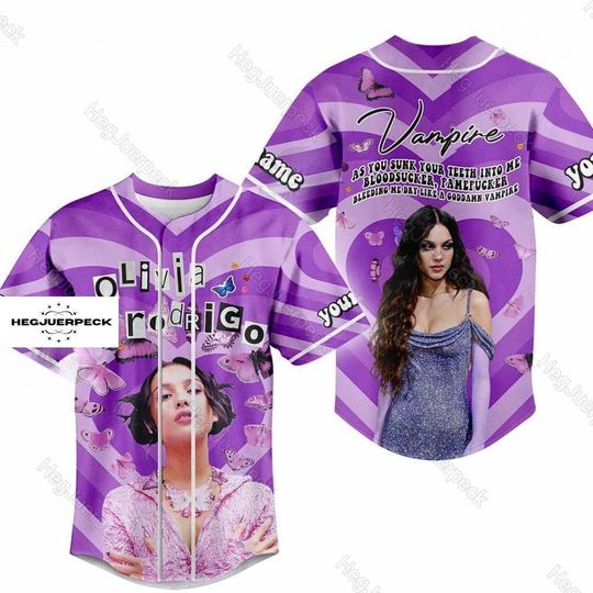 Olivia Rodrigo Baseball Jersey, Olivia Rodrigo Vampire Shirt, Olivia Rodrigo Tour Shirt, Olivia Guts Tour Jersey, Olivia Concert Outfit