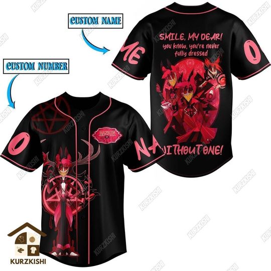 Hazbin Hotel Shirt, Personalized Alastor Shirt, Alastor Hazbin Baseball Shirt, Hazbin Hotel Shirt, Alastor Hazbin Shirt, Alastor Shirt