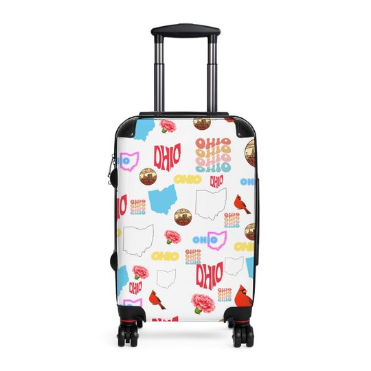 Ohio Suitcase/ Ohio Themed Luggage/ Ohio Luggage/ Ohio Lover's/ Gifts for him/ Graduation Gifts