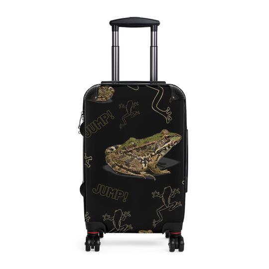 Frog Themed Suitcases/Fun Luggage/ Luggage for him/ Luggage for her